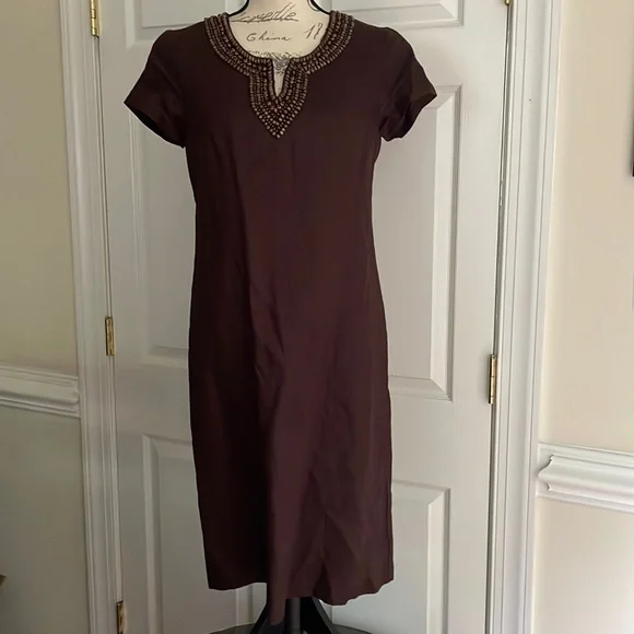 lisa marie fernandez linen dress THE POET DRESS in Green Striped Linen Green Striped Linen / 2024RES265 GSL / 3 main image 1